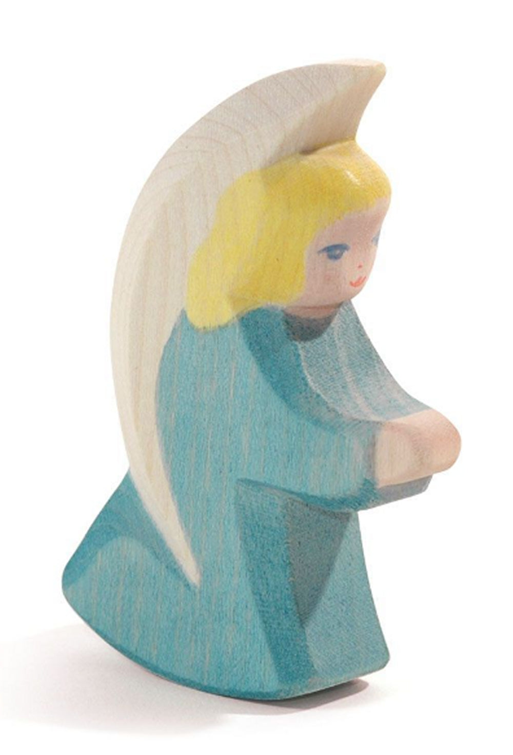 OSTHEIMER 42014 Engelchen türkis aus Holz Höhe 8cm Jahresfeste Engel Weihnachtsengel