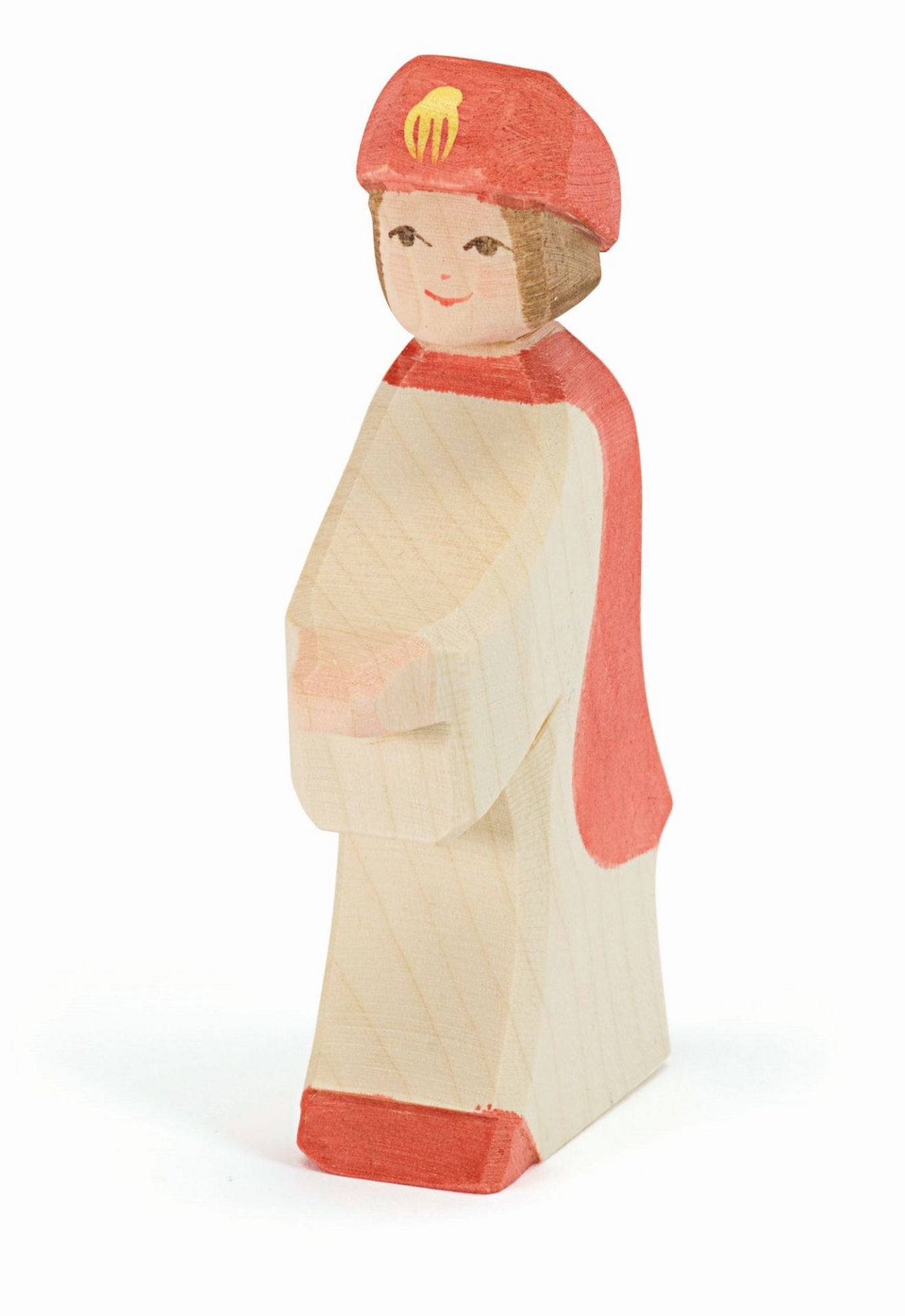 Ostheimer Engelchen Aus Holz (8 Cm) – Bio-Holzfigur In Rosa, Handbemalt & Nachhaltig