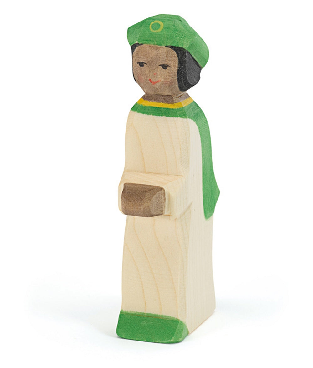 Ostheimer 42188 Sternsinger grün aus Holz Höhe 11,5cm Weihnachten Krippenfiguren