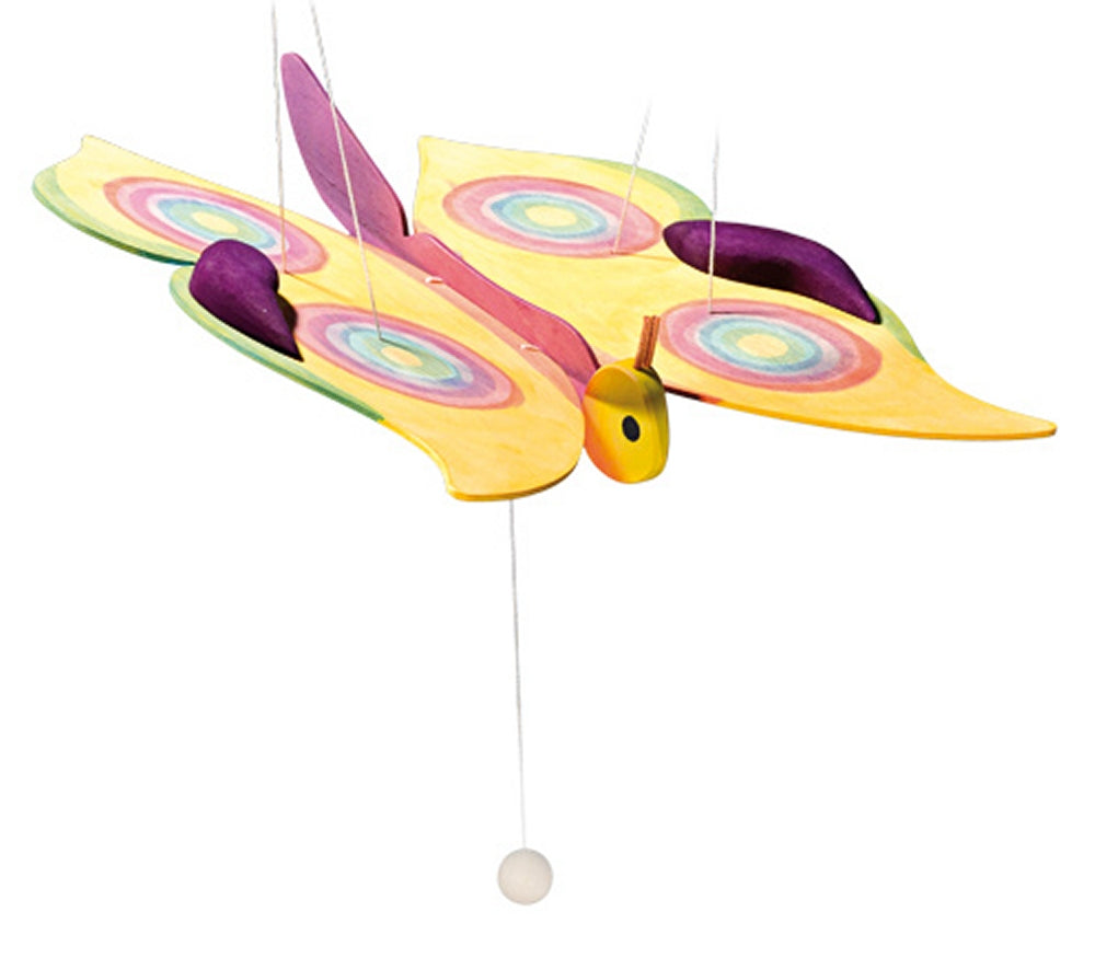 OSTHEIMER 5520045 Mobile Schmetterling aus Holz Spannweite 29cm Kinderzimmer Dekoration