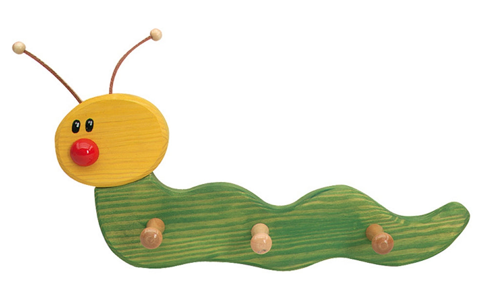 OSTHEIMER 5520148 Garderobe Wurm aus Holz Länge 38cm Kinderzimmer Kindergarderobe