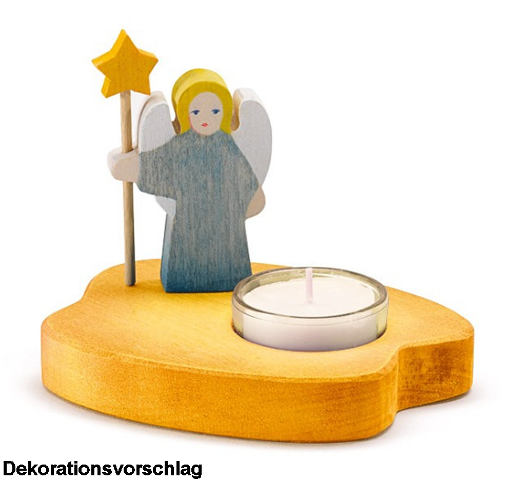 OSTHEIMER 5530282 Engel blau aus Holz Höhe 5cm Jahresfeste Weihnachtsengel