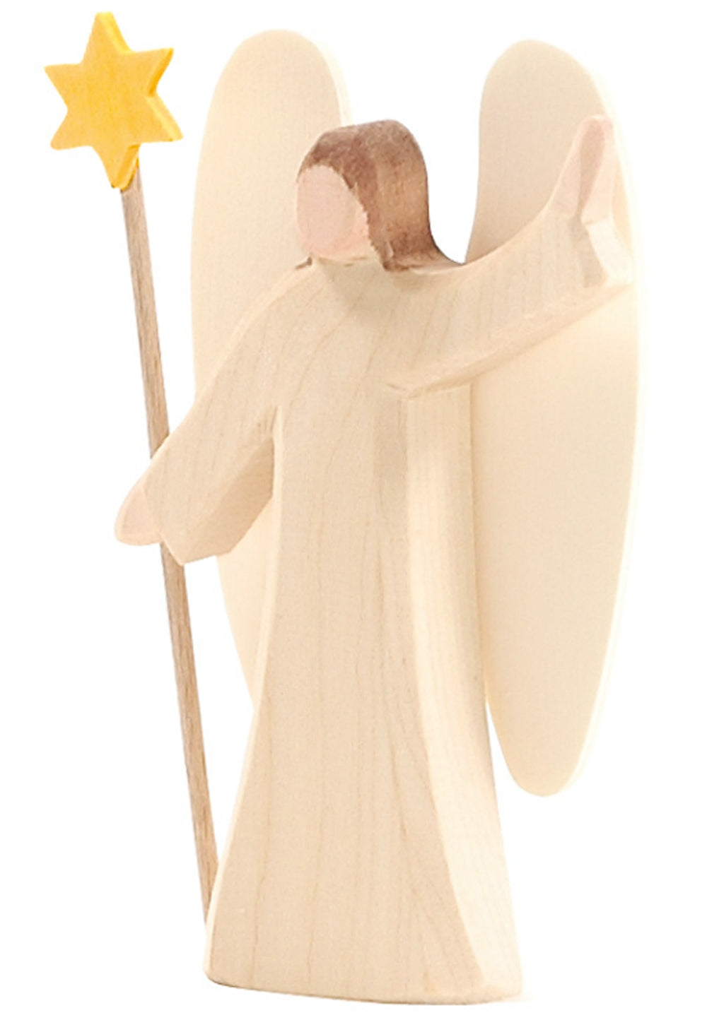 OSTHEIMER 66500 Engel mit Stern MINI aus Holz in Holzbox Höhe 10,5cm Jahresfeste Engel Weihnachtsengel