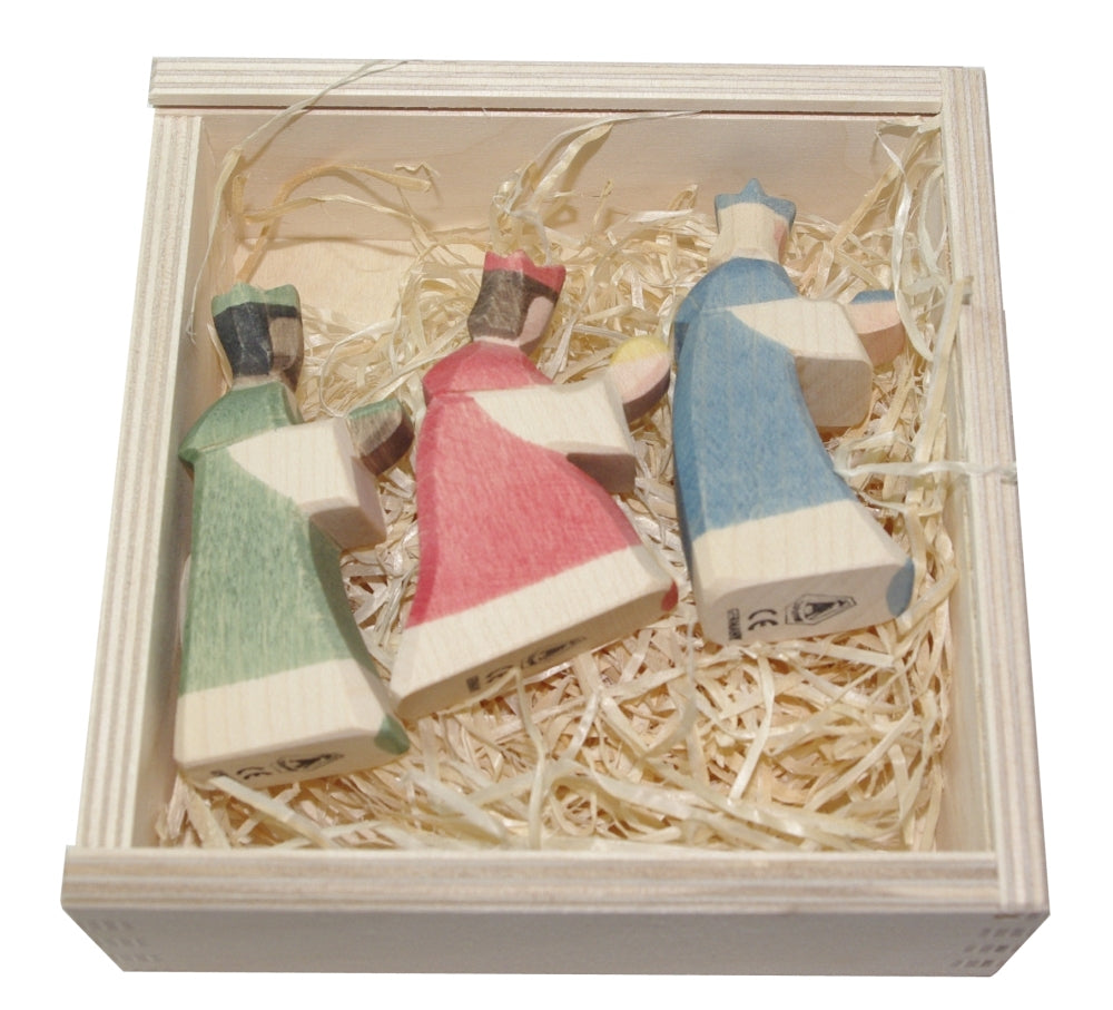 OSTHEIMER 66530 Königsgruppe Serie MINI 3 teilig mit Holzkiste Weihnachtskrippen Miniaturen