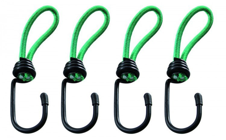 ProPlus 340702 4 x Metallhaken mit elastischer Schleife für Anhängernetz