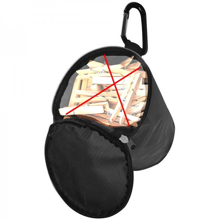 ProPlus 360817 Wäscheklammer-Beutel mit Karabinerhaken