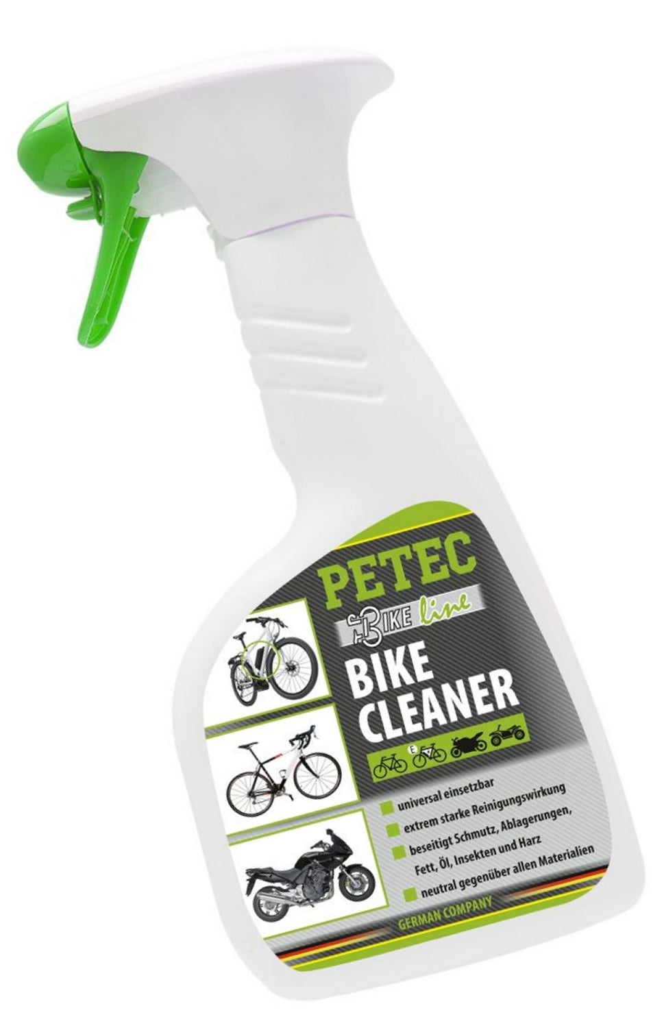 PETEC 60150 Bike Cleaner Universalreiniger Fahrrad Motorad Sprühflasche 500ml Bike-Line