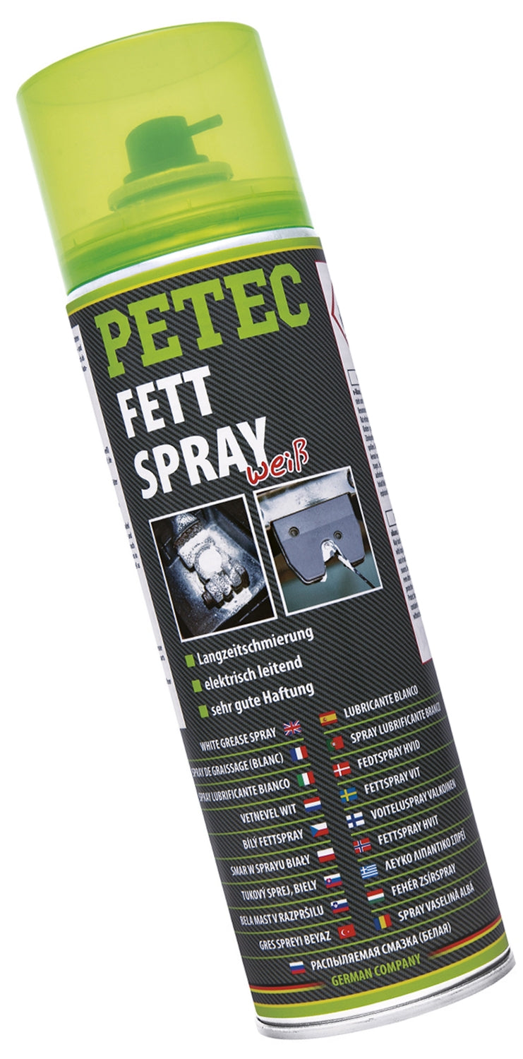 PETEC 70250 Fettspray weiß Fett Spray 500ml Langzeitschmierung Korrosionsschutz