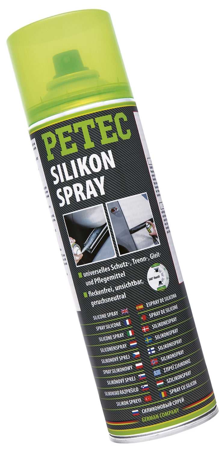 PETEC 70850 Silikonspray 500ml Konservierung Imprägnierspray Schutz Gummiteile