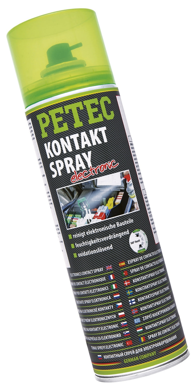 PETEC 71150 Kontaktspray Electronik Kontakt Spray 500ml Langzeitkorrosionsschutz