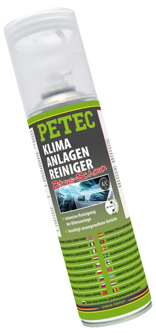 PETEC 71350 Klimaanlagenreiniger Spray 500ml Zitrusschaum Zitrusspray Klimaanlage