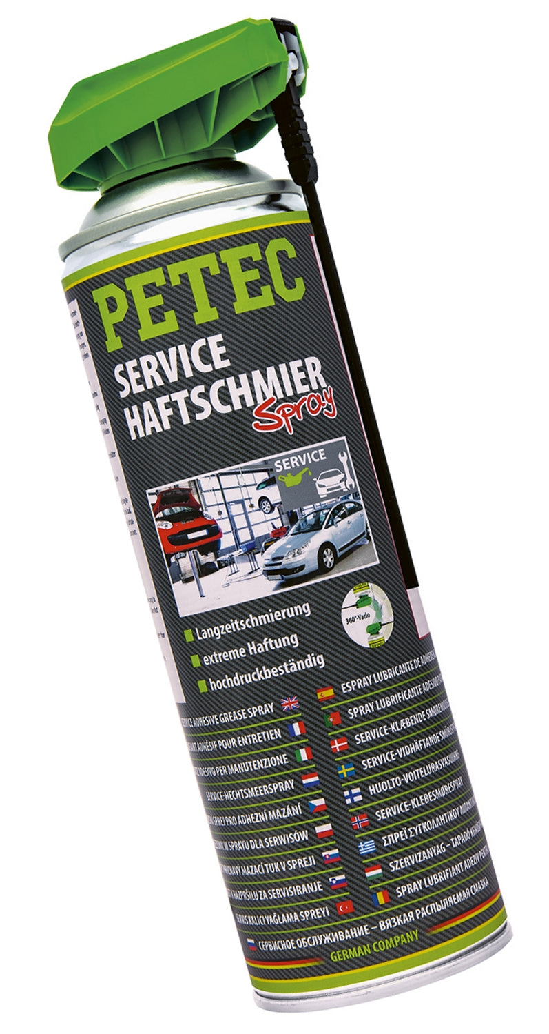 PETEC 71550 Service Haftschmierspray Transparent 500ml Langzeitschmierung