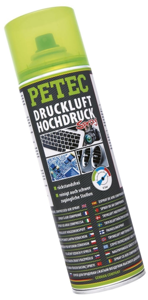 PETEC 72150 Druckluft Spray 400ml Druckluftspray Feinmechanik Elektronik