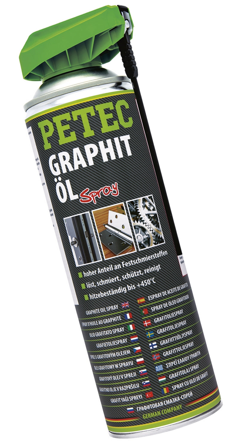 PETEC 72250 Graphitöl Spray 500ml Universalöl Graphitölspray