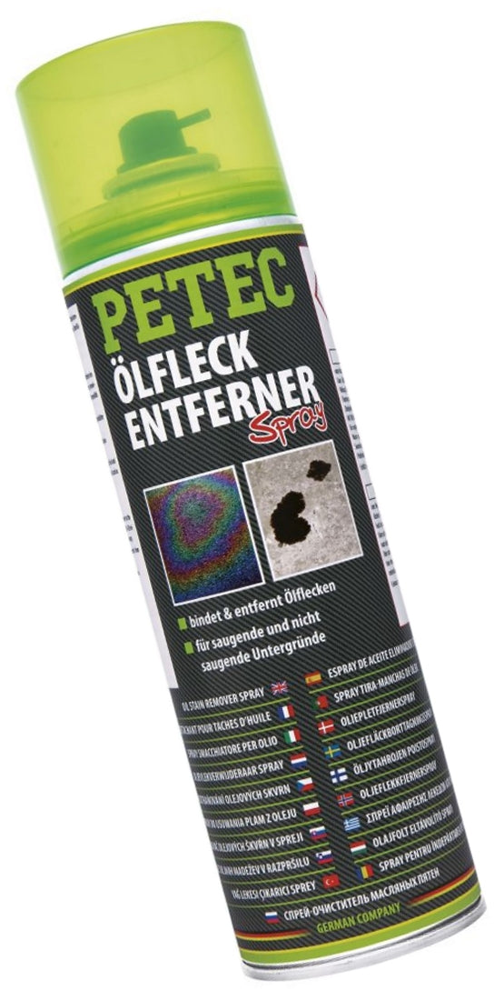 PETEC 72350 Ölfleckentferner Spray 500ml Ölflecken Entferner Fleckenspray Öl