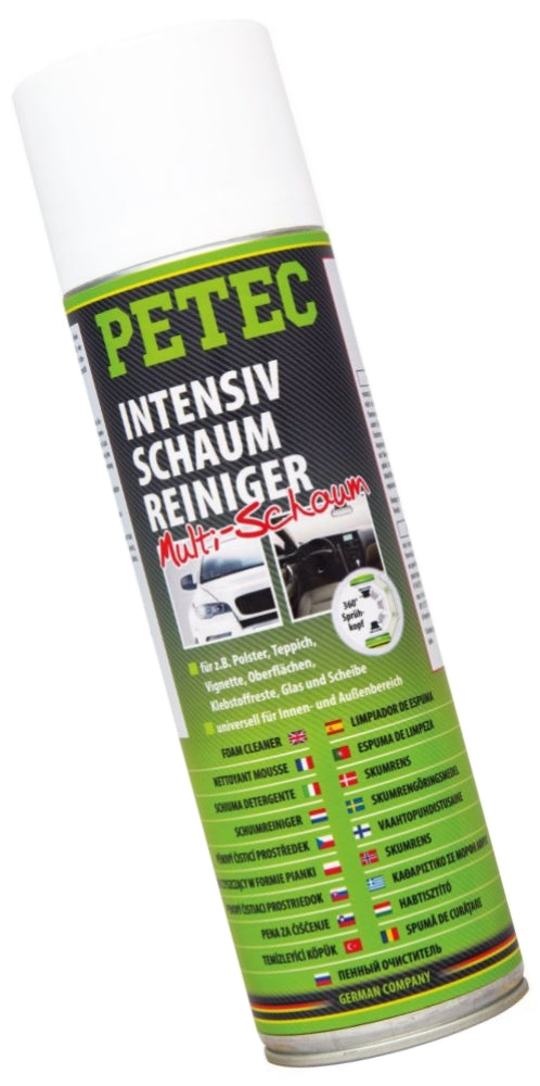 PETEC 72850 Intensiv Schaumreiniger Spray 500ml Multischaum Innen Außen