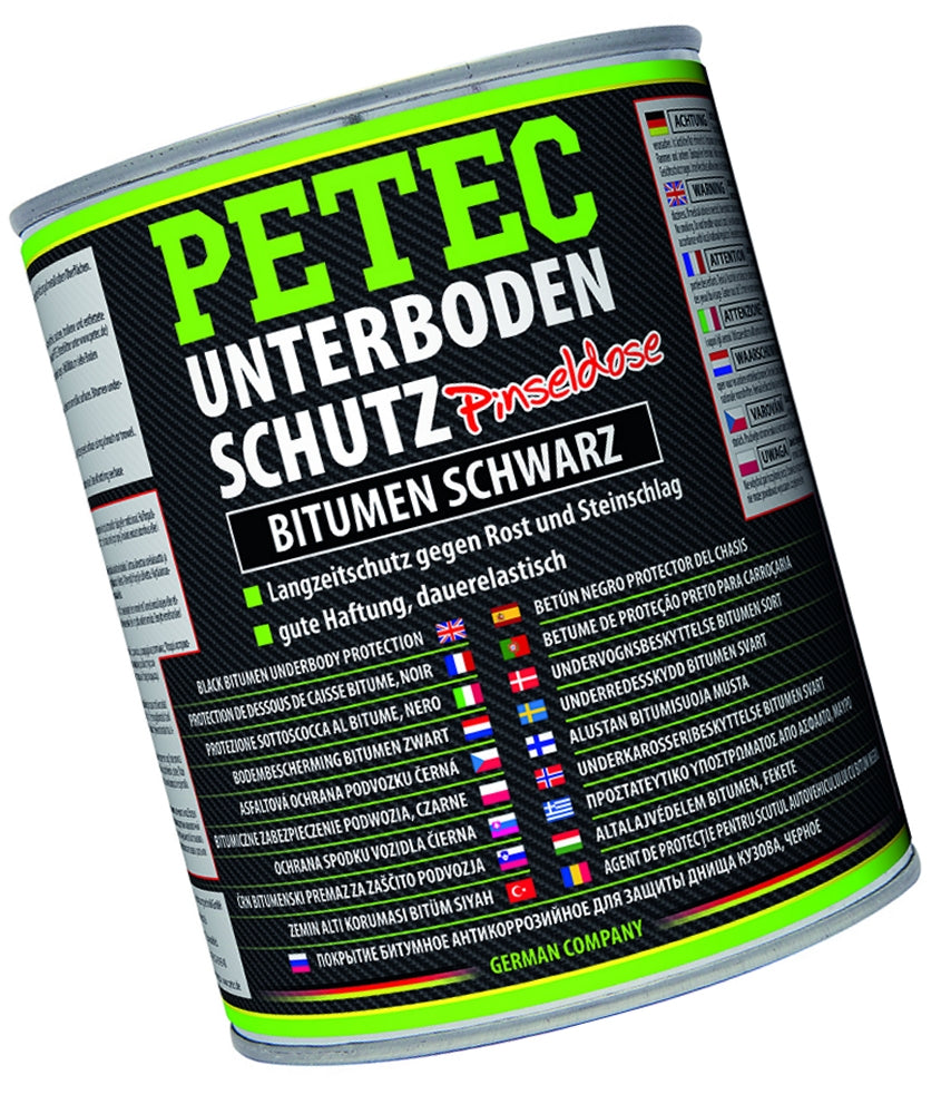 PETEC 73100 Unterbodenschutz Bitumen Schwarz Pinseldose 1000ml Langzeitschutz