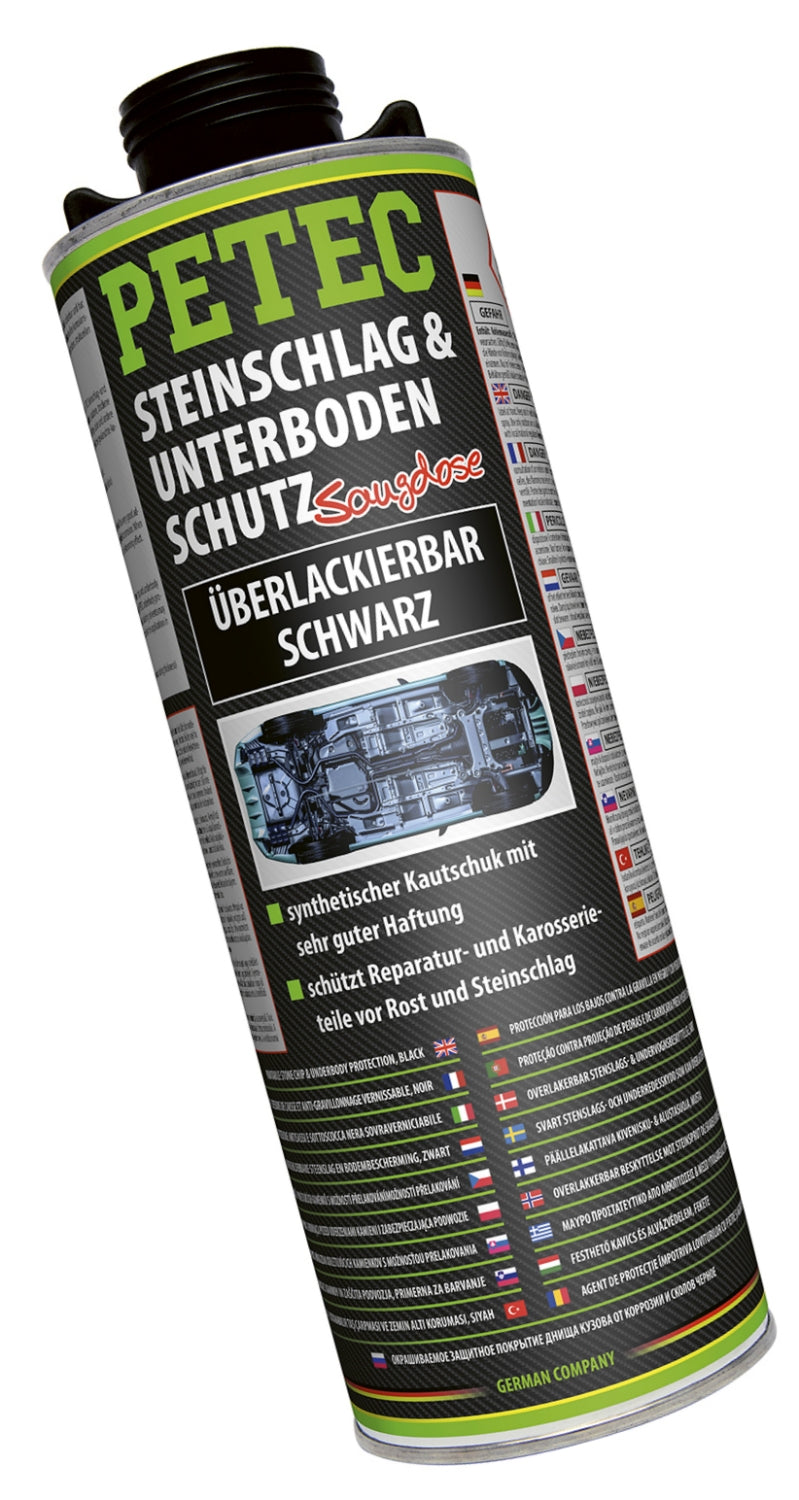 PETEC 73210 Steinschlag & Unterboden Schutz Schwarz 1000ml Langzeitschutz Rostschutz
