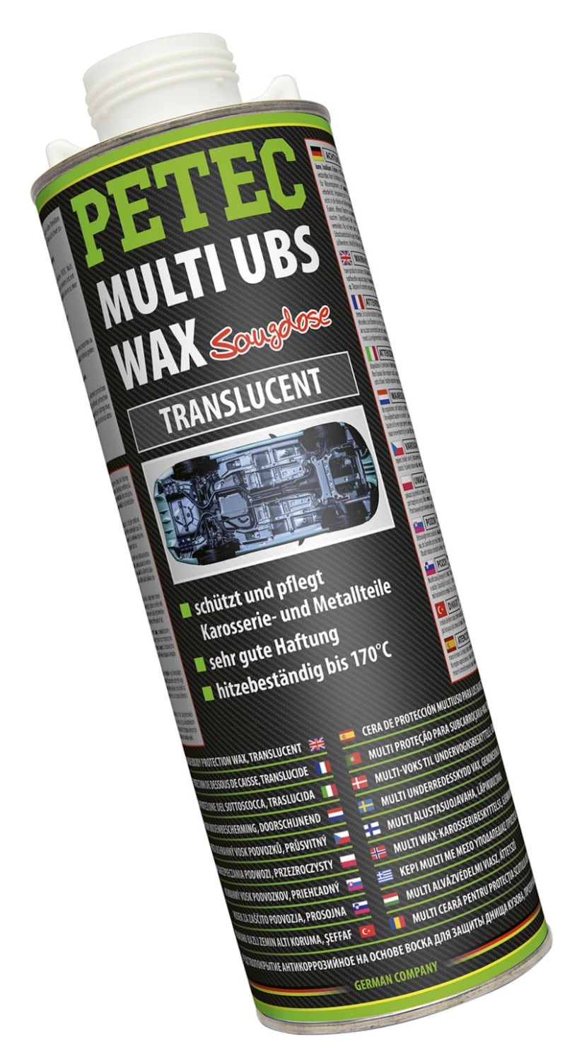 PETEC 73410 Multi UBS Wax Transparent Saugdose 1000ml Schutzfilm Korrosionsschutz