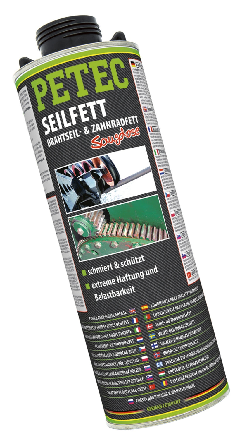 PETEC 73610 Seil Drahtseil Zahnrad Fett Saugdose 1000ml Langzeitschmiermittel