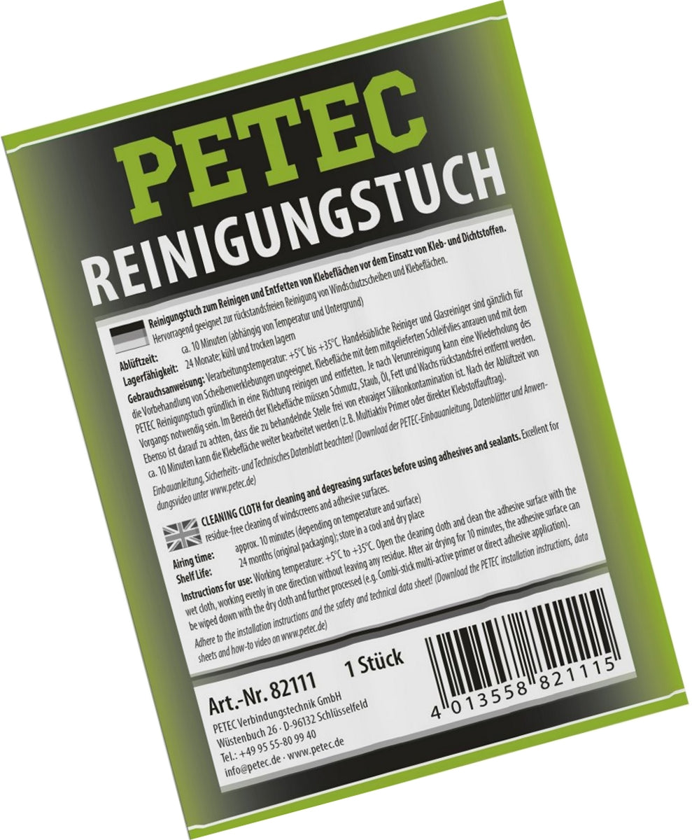 PETEC 82111 Reinigungstuch Rückstandsfrei Reinigen Entfetten Windschutzscheibe