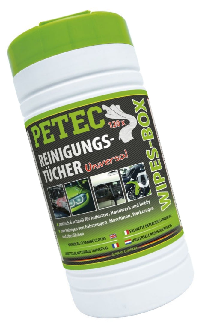 PETEC 82120 Reinigungstücher Wipes Box 120 Stück Tücherbox Universaltücher
