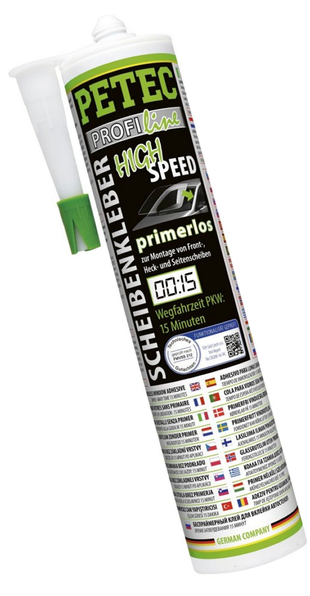 PETEC 84300 Scheibenkleber High Speed Kartusche 290ml Scheibenmontage