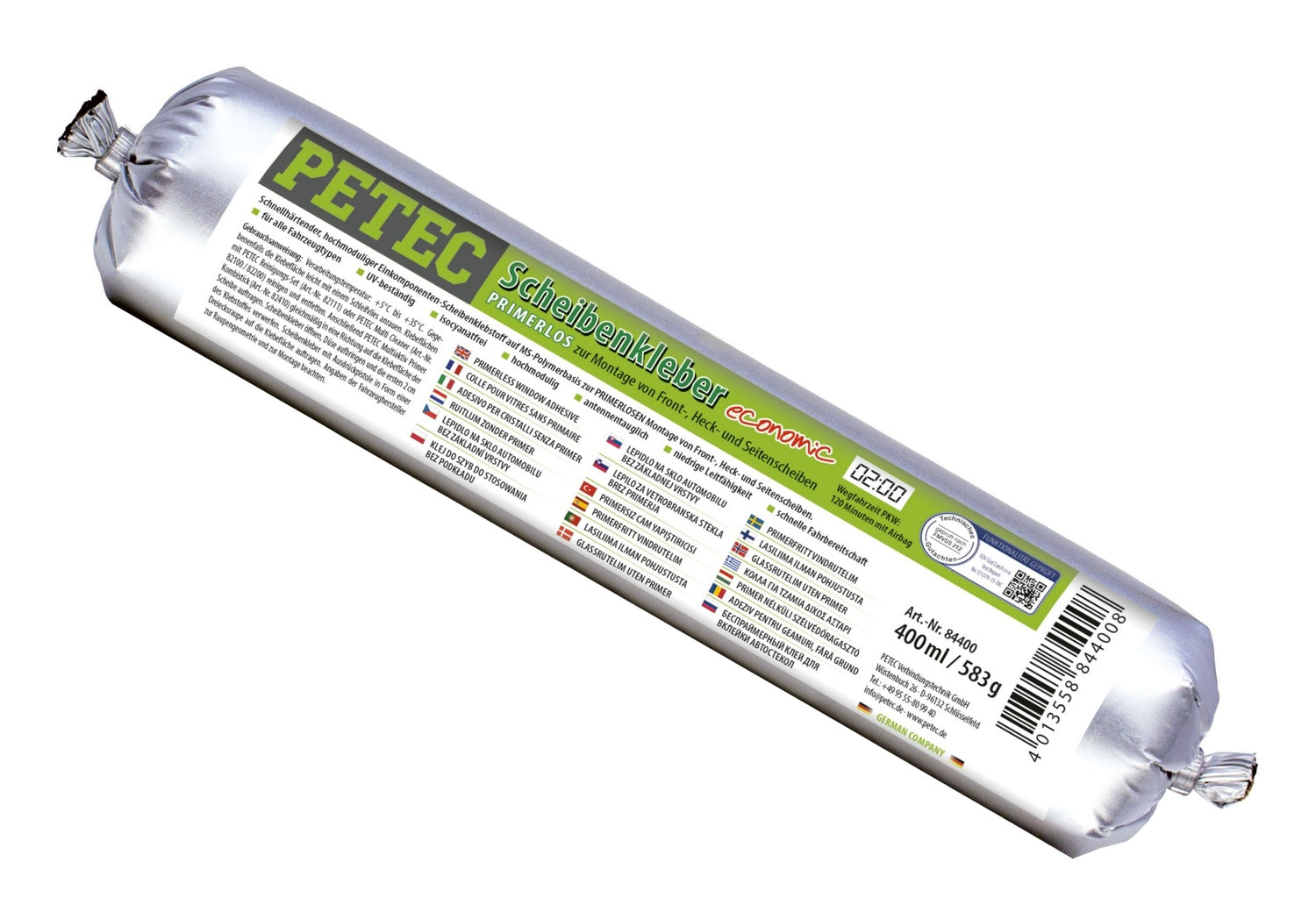PETEC 84400 Scheibenkleber Economic Schlauchbeutel 400ml Scheibenmontage