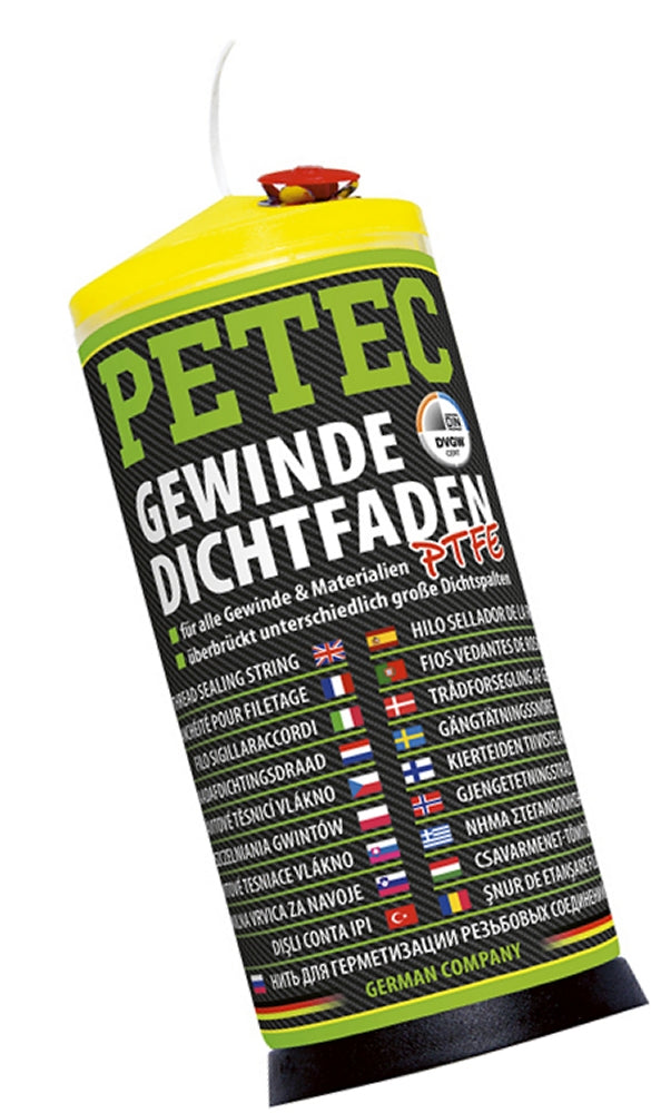 PETEC 85175 Gewindedichtfaden Spule 175m Gewindedichtung Dichtfaden