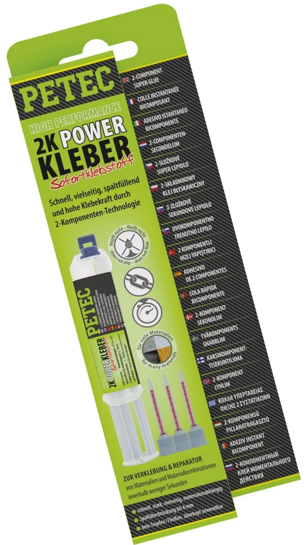 PETEC 93510 2K Powerkleber High Performance 10g Sekundenkleber Transparent