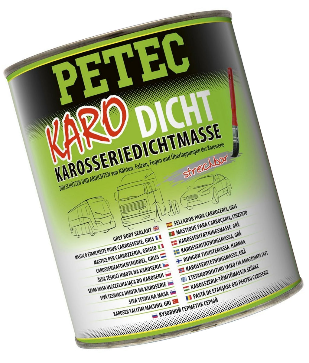 PETEC 94130 Karo-Dicht Karosseriedichtmasse Grau Dose 1000g Kautschukbasis