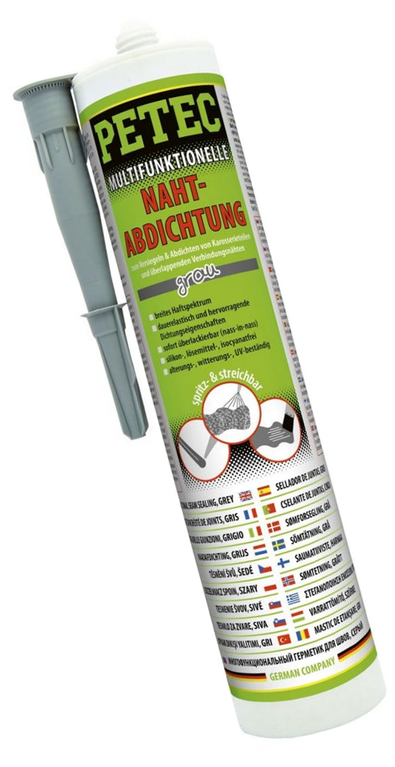 PETEC 94131 Multifunktionelle Nahtabdichtung Grau Flasche 310ml Versiegeln Abdichten