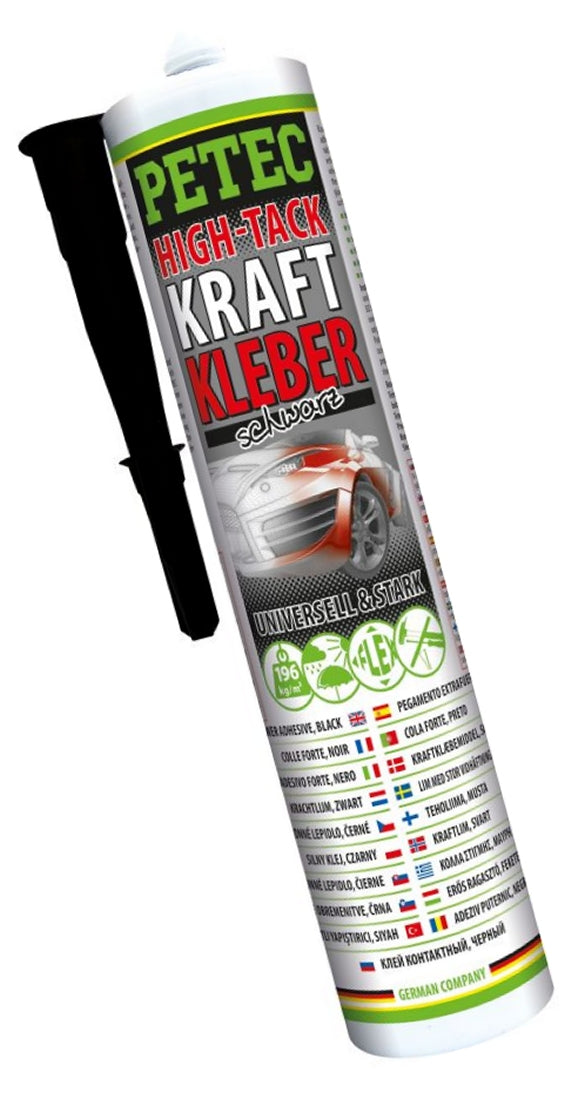 PETEC 94229 Kraftkleber Universell & Stark Schwarz 290ml Klebstoff Dichtstoff