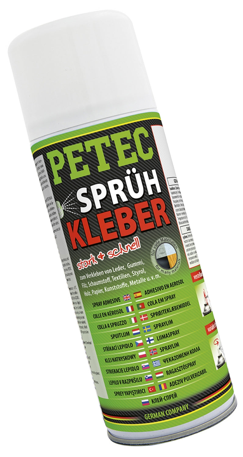PETEC 94340 Sprühkleber Spray 400ml Transparente Verklebung Innen- und Außenbereich