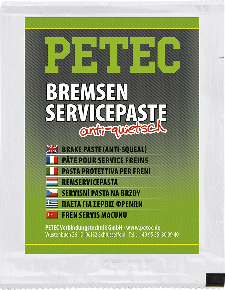 PETEC 94405 Bremsenservice Paste Anti Quietsch Beutel 5g Langzeitschmierung