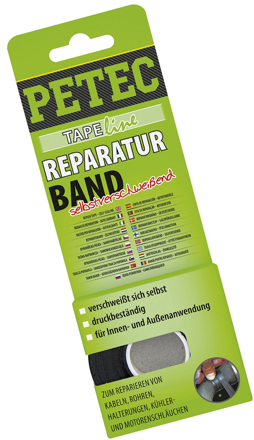 PETEC 94905 Reparaturband Rolle 5mx19mmx0,5mm SB-Karte Selbstverschweißend Abdichten Isolieren