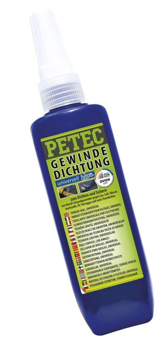 PETEC 97210 Gewindedichtung Blau Flasche 100g Dichtmasse Gewinde