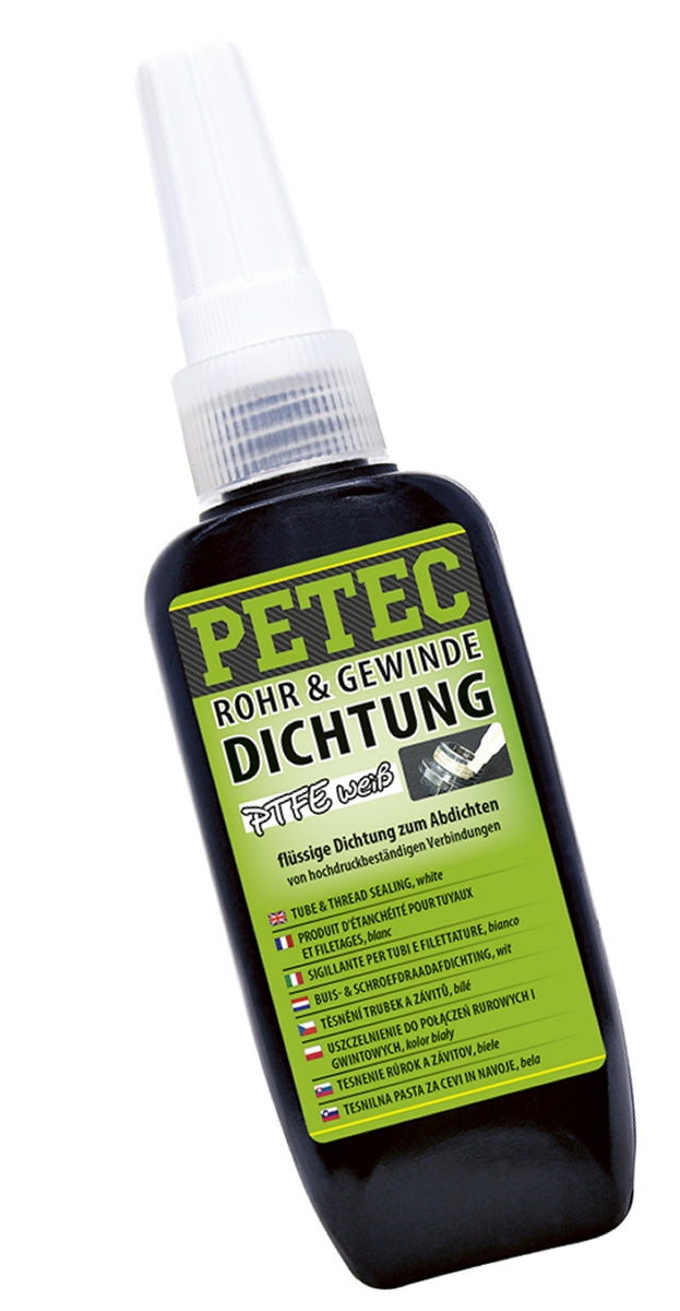 PETEC 97218 Rohrdichtung Gewindedichtung weiß niedrigfest Flasche 50g Dichtung Dichten