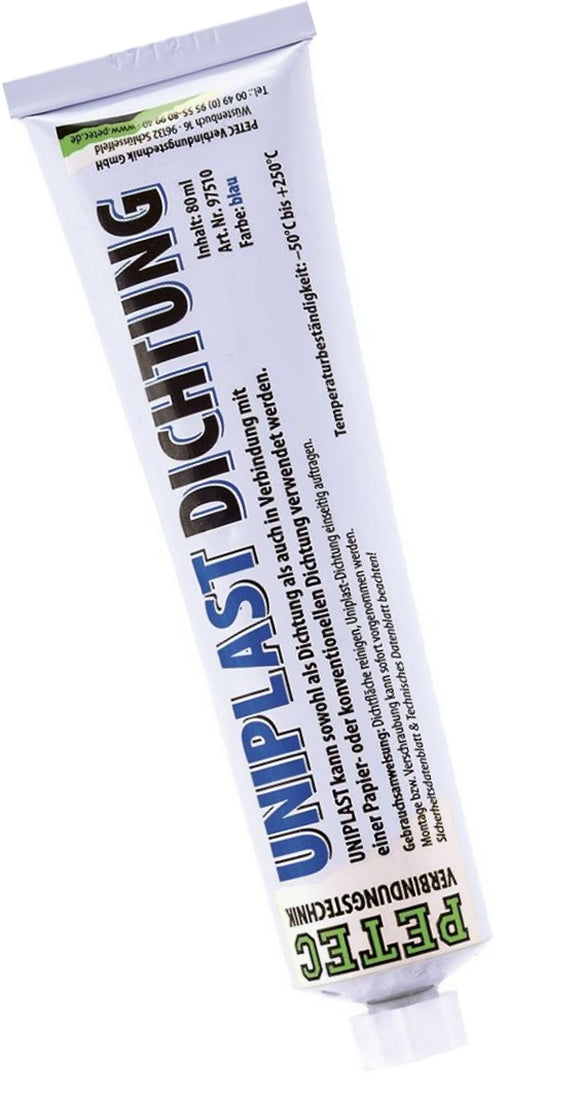 PETEC 97510 Uniplastdichtung Uniplast Dichtung blau dauerplastisch Tube 80ml SB Karte