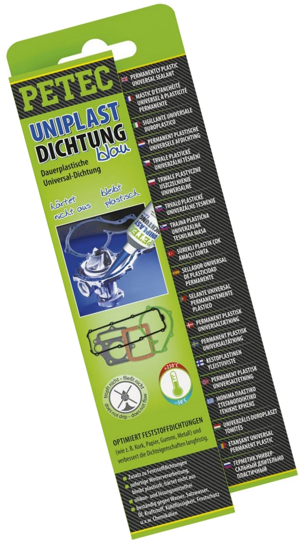PETEC 97510 Uniplastdichtung Uniplast Dichtung blau dauerplastisch Tube 80ml SB Karte