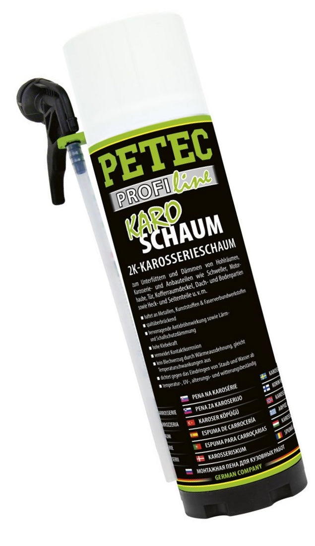 PETEC 98140 Karo Schaum 2K Karosserieschaum Sprühbarer Akustikschaum Dämmstoff