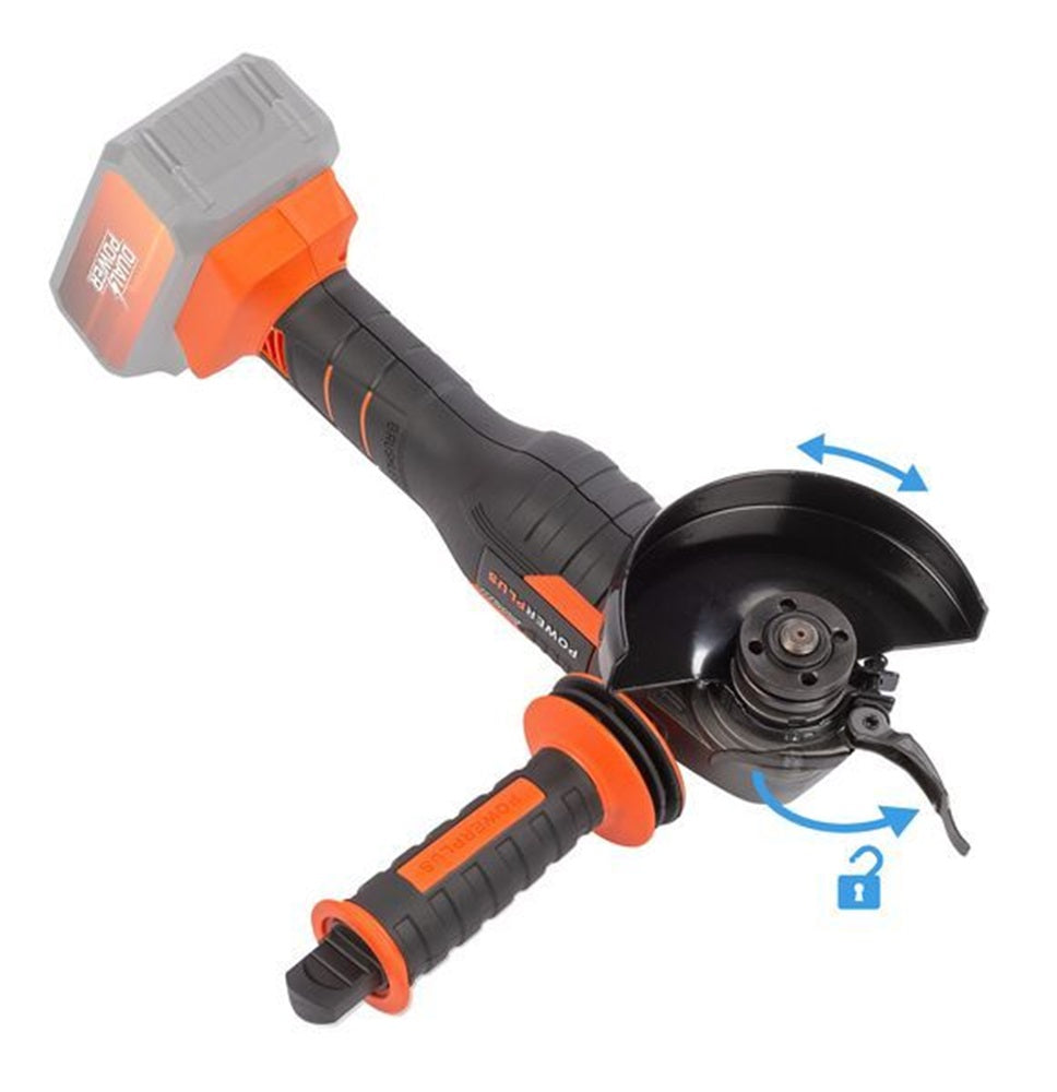 VARO POWDP35170 Powerplus Akku Winkelschleifer bürstenlos 40V Ø125mm ohne Batterie und Ladegerät