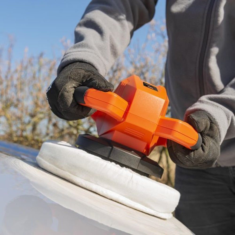 VARO POWDP4040 Powerplus Akku Poliermaschine 20V Ø240mm mit Zubehör ohne Batterie und Ladegerät