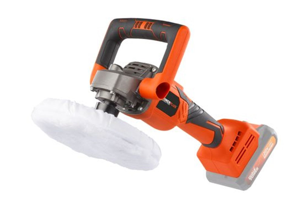 VARO POWDP4070 Powerplus Winkelpoliermaschine bürstenlos 20V Ø180mm mit Zubehör ohne Batterie und Ladegerät