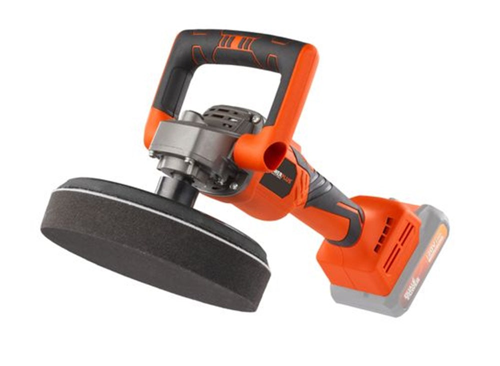 VARO POWDP4070 Powerplus Winkelpoliermaschine bürstenlos 20V Ø180mm mit Zubehör ohne Batterie und Ladegerät
