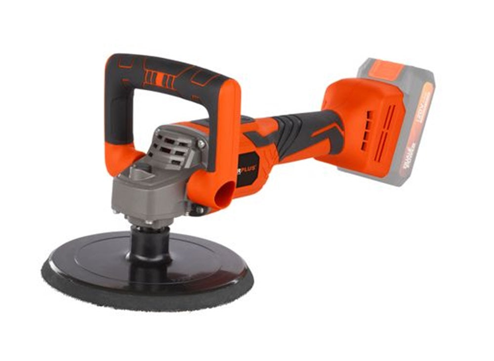 VARO POWDP4070 Powerplus Winkelpoliermaschine bürstenlos 20V Ø180mm mit Zubehör ohne Batterie und Ladegerät