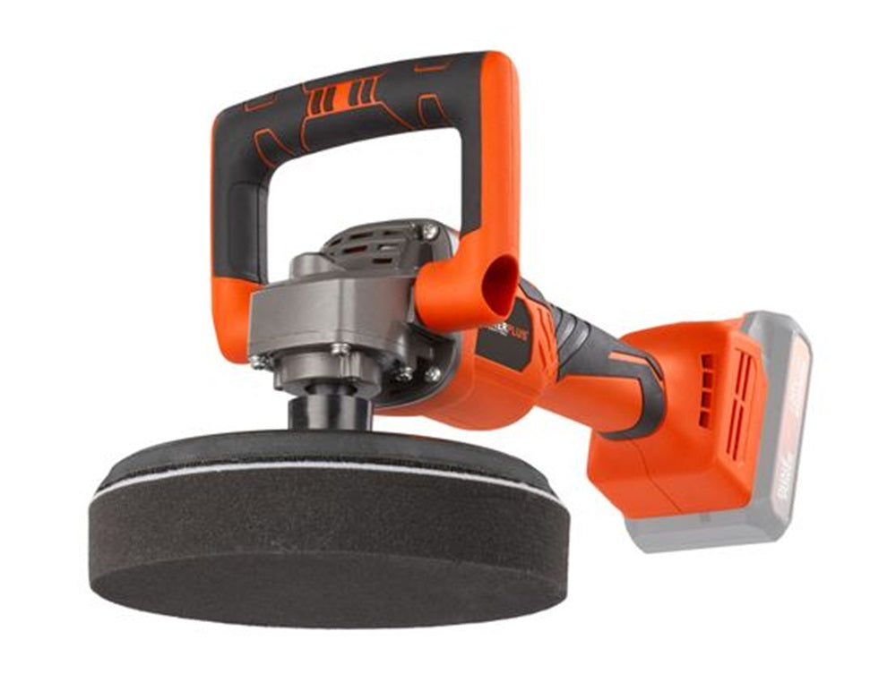 VARO POWDP4070 Powerplus Winkelpoliermaschine bürstenlos 20V Ø180mm mit Zubehör ohne Batterie und Ladegerät