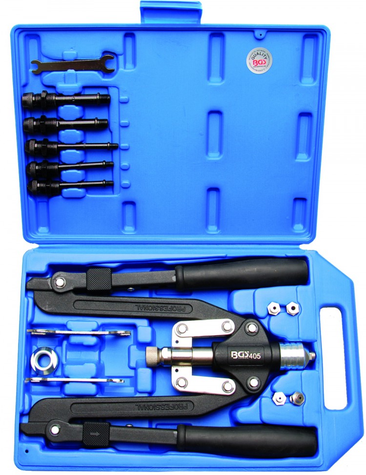 BGS 405 Satz Nietzange mit Langarm für Nieten & Nietmuttern M4 - M10