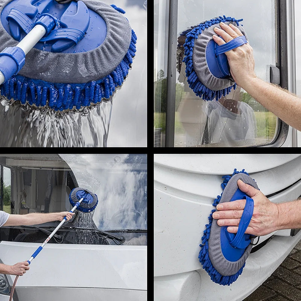 ProPlus 150650V01 Waschbürste Teleskopstil Chenille Microfaser 1,65m Blau