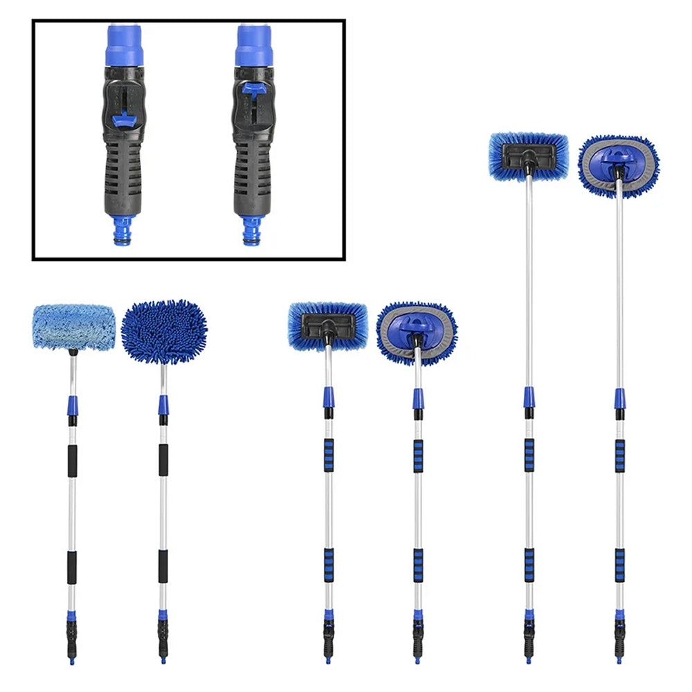 ProPlus 150679 Waschbürste Teleskopstiel 1,30cm - 1,90m mit Chenille Mikrofaser und 3D Waschbürstenkopf